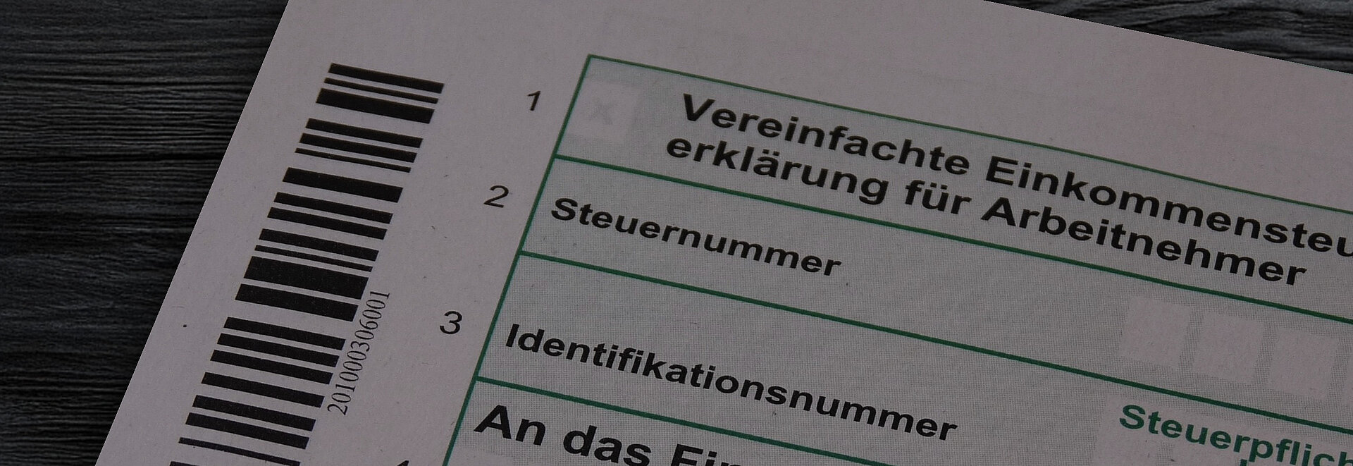 Ein Formular zur Steuererklärung